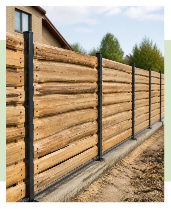 Забор из горбыля под ключ в Сатке по цене от 3000 р. | ЗаборЭксеперт-Стк